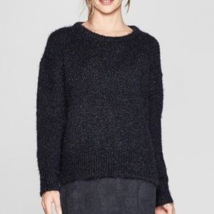 Prologue Navy eyelash yarn sweater